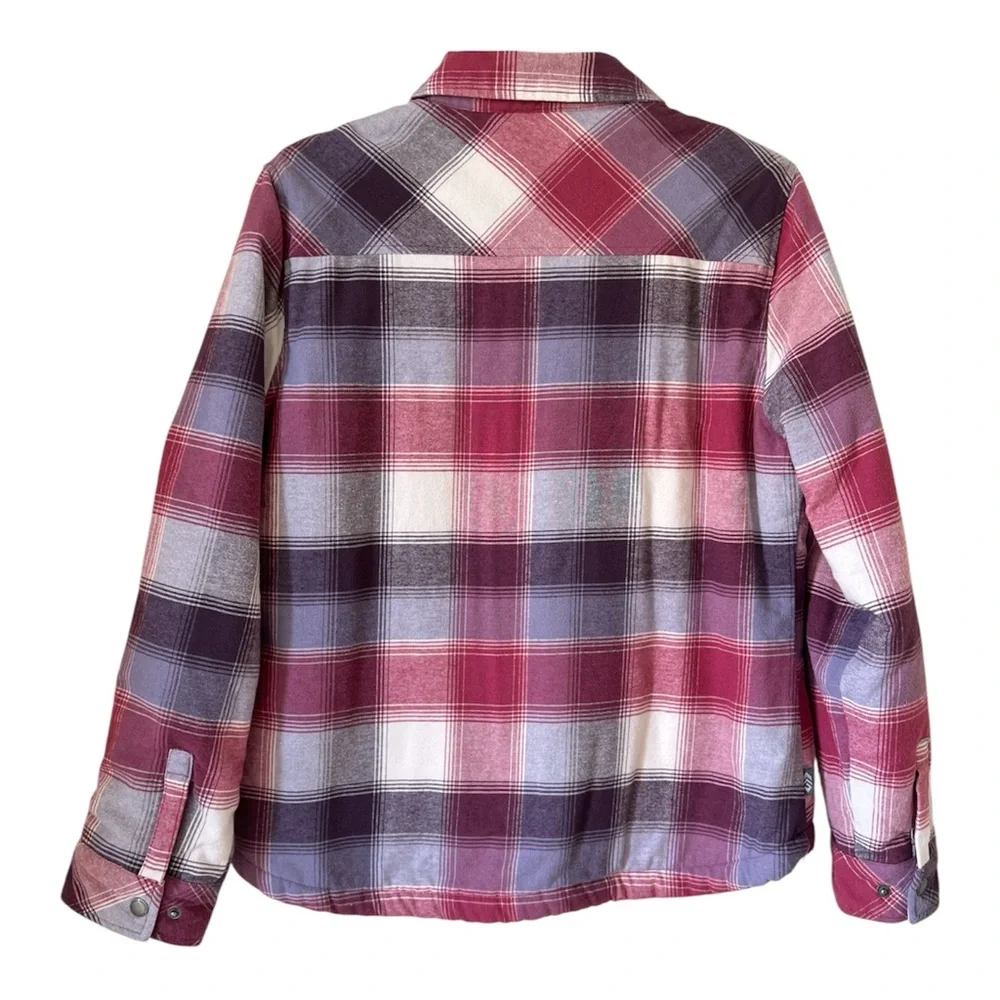 Free Country Sherpa-Lined Plaid Shacket - Size Medium - Picture 2 of 9